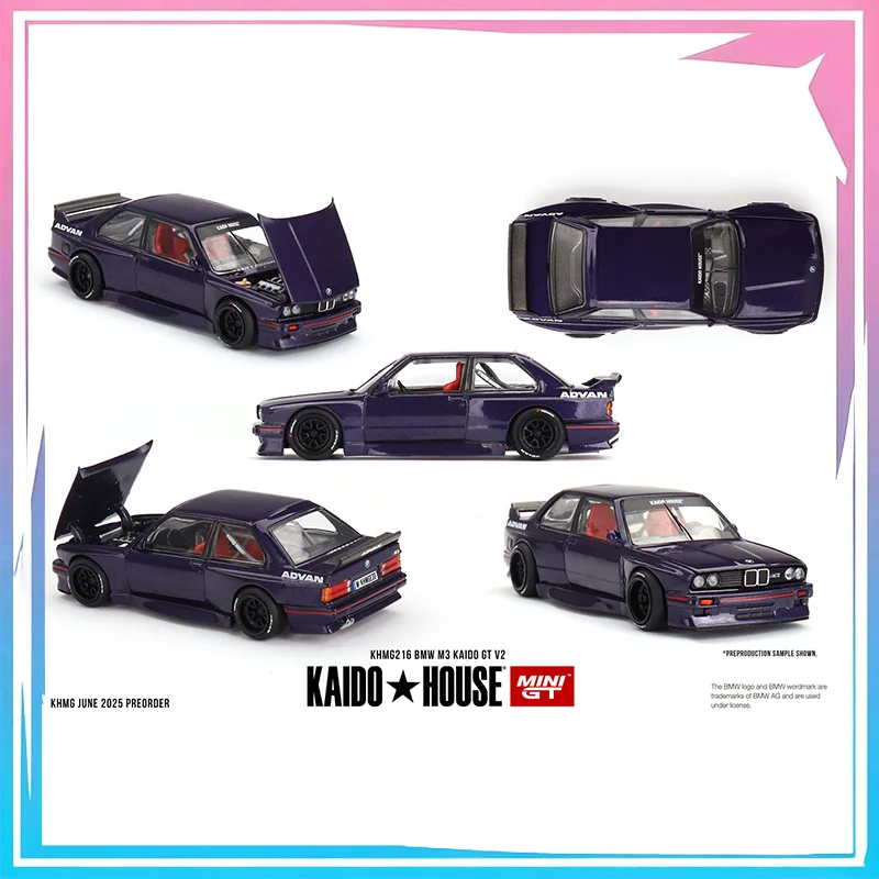 MINI GT KAIDO HOUSE 1:64 BMW M3 E30 GT V2 سبيكة يموت يلقي نموذج سيارة مجموعة هدية #1