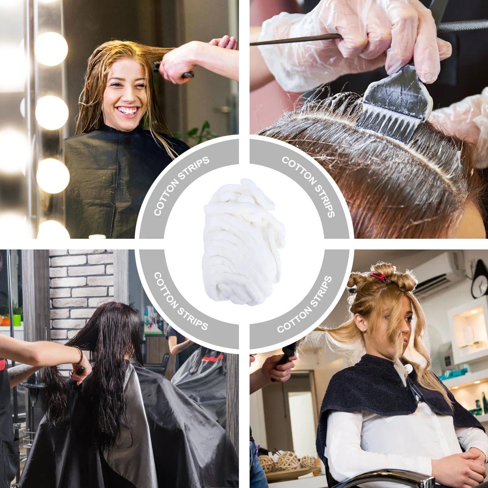 1 rotolo di strisce di cotone puro morbido assorbente struccante di bellezza salone sgrassante styling dei capelli usa e getta pulizia dell'orecchio dell'animale domestico artigianale