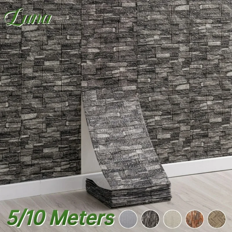 

3D обои из искусственного кирпича, утепленная пена, самоклеящаяся наклейка на стену, ПВХ, кирпичный узор, обои, домашний декор, 5/10 м