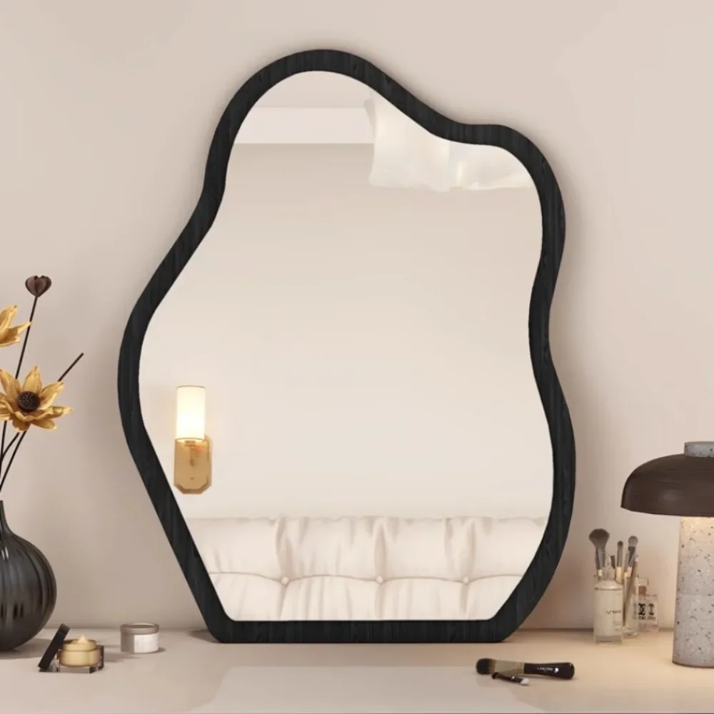 

Jewelry Frame Decorative Mirrors Sticker Irregular Flexible Bedroom Mirror Portable Asymmetrical Espejo House Accessories