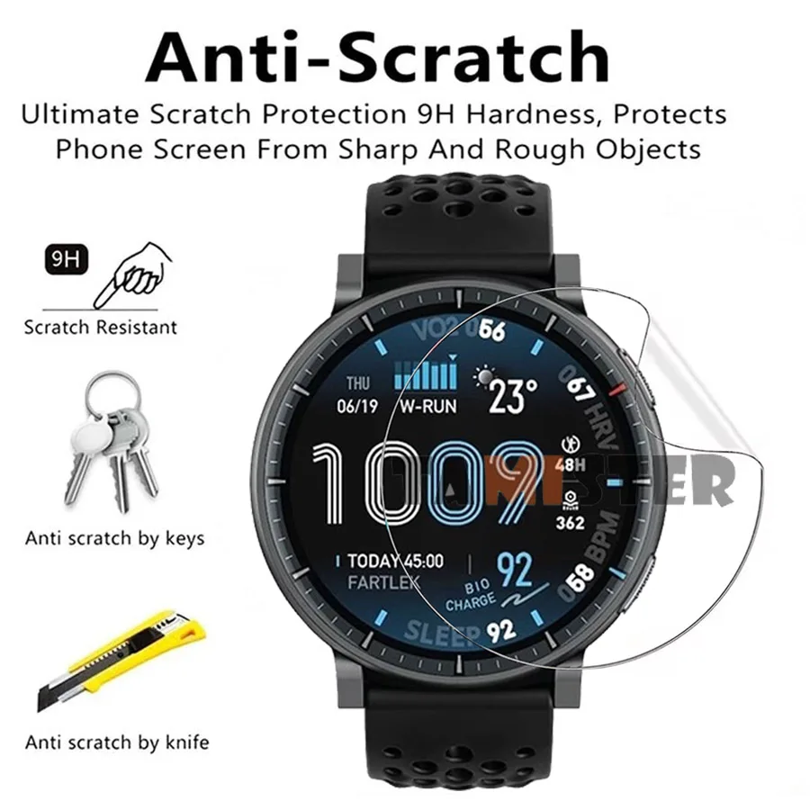 Screen Protector For Amazfit Active Max Antiscratch Soft TPU Hydrogel Protective Film For Amazfit Active Max Accessory Not Glass