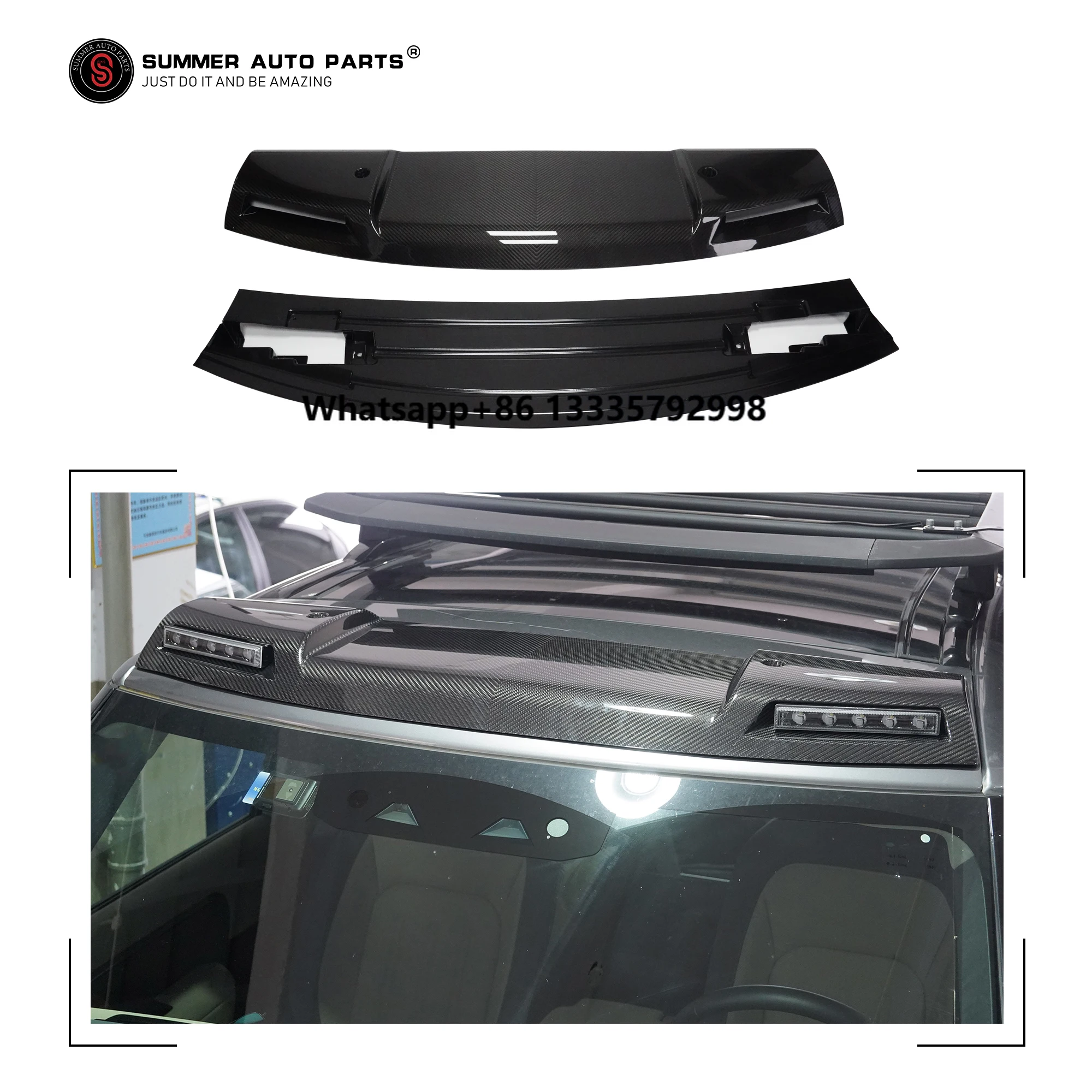 

Car Parts Auto Spare Carbon Fibre 4 Lens Led Light Bar Roof Pod Light for Land Rover Defender Accessories