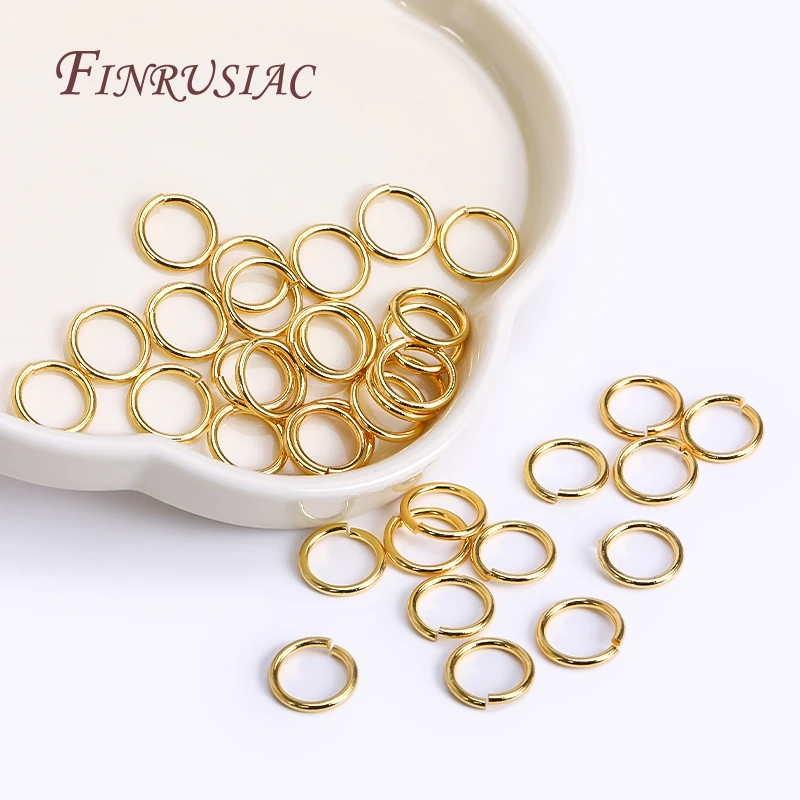 50–200 Stück 3–10 mm 18 Karat vergoldete Biegeringe, offene geteilte Ringverbinder für DIY-Schmuckherstellung, Großhandelsartikel – Detail 30