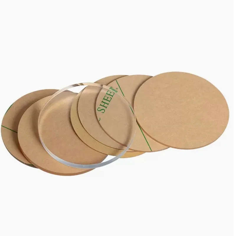 6cm 7cm 8cm 9cm 10cm Round Transparent Clear Plastic Sheet Acrylic Board Organic Glass