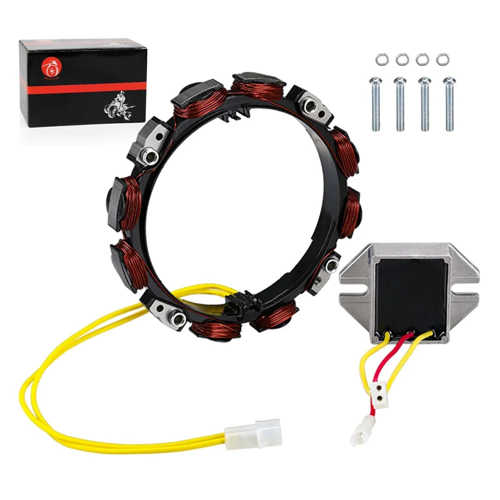 Lichtmaschinen-Statorspule 2-polig mit Regler für Briggs- und Stratton-Motoren 10–16 Amp 592830 Ersetzt für OEM 592830 696458 691064 – Detail 1