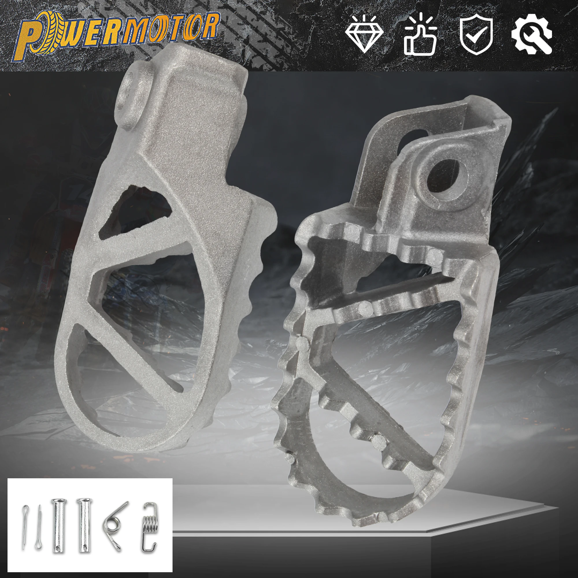 

Motorcycle Aluminum Foot Rest Pegs Dirt Bike Footpegs 10mm Aperture For KTM SX SXF EXC EXCF XC XCF XCW 125-530 Enduro Motocross