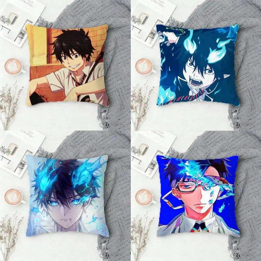 

B-Blue Exorcist Double-sided Printed Square Decorative Cushion Cover for Sofa Living Room Home Decor