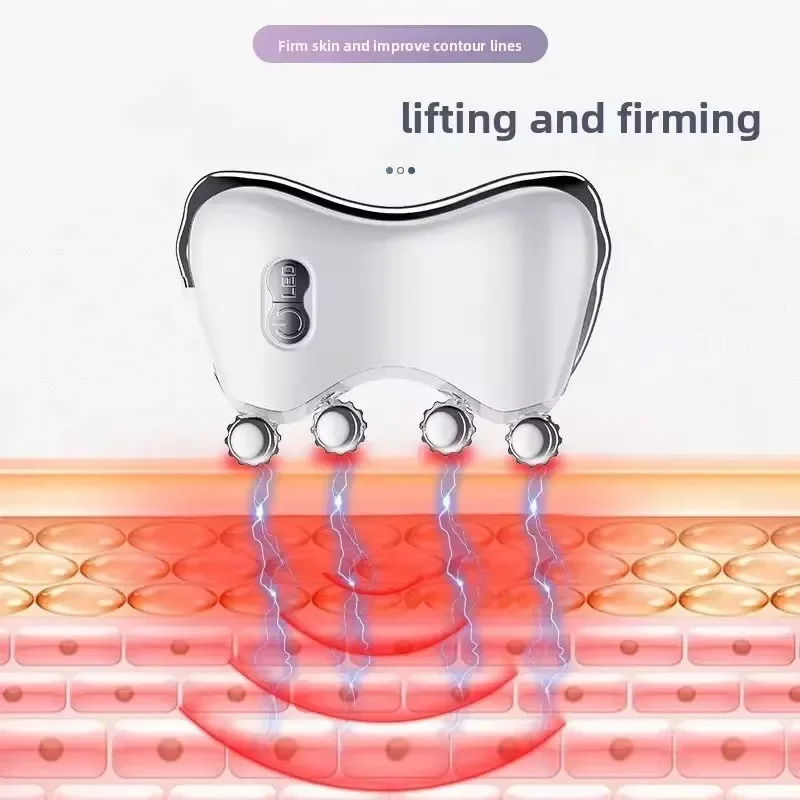 Dispositivo di bellezza multifunzionale 5 in 1 EMS 5 colori LED elettrico viso micro-corrente viso lifting rullo pelle stringere massaggio facciale