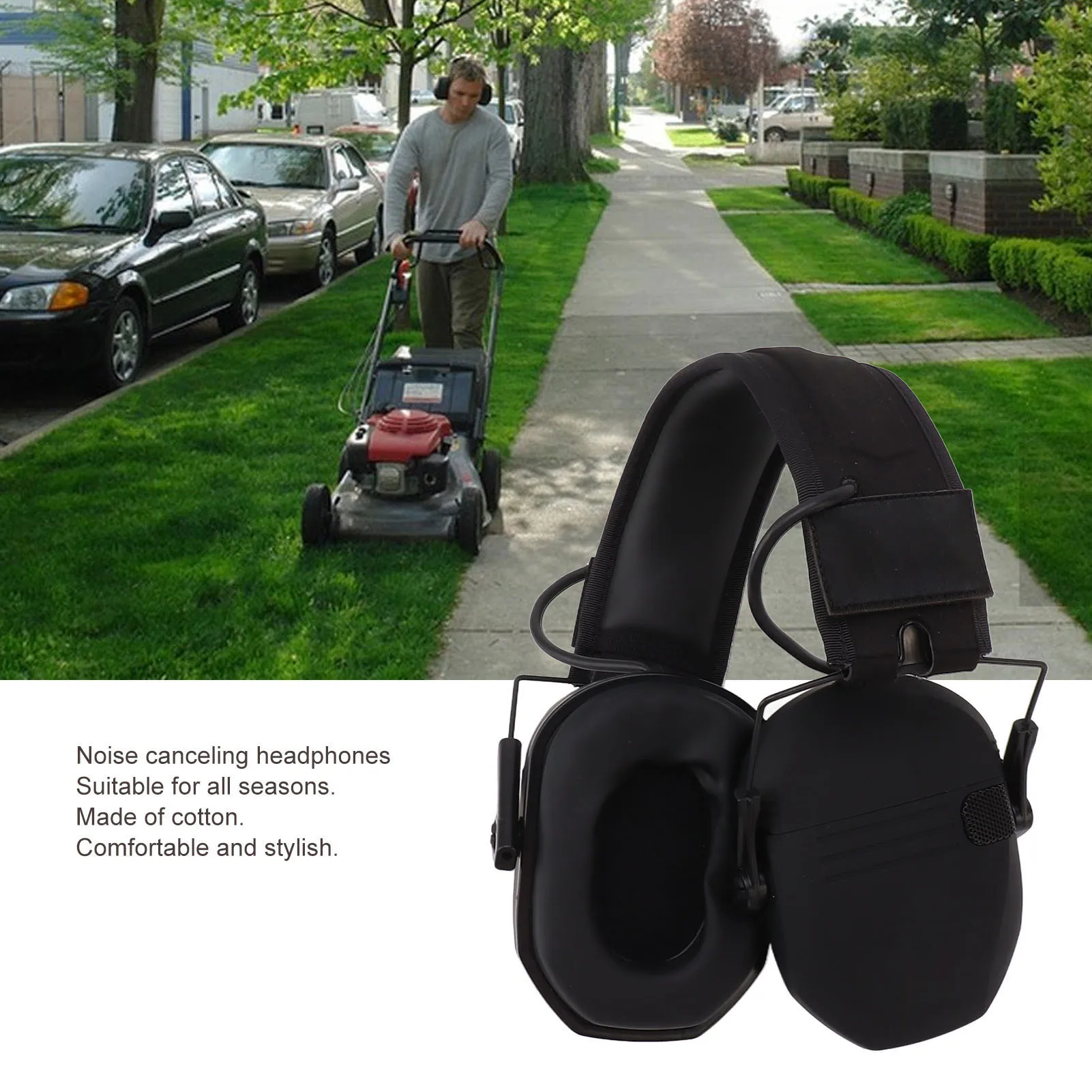 

Hearing Muffs Comfortable Noise Reduction Electronic Earphones Hearing Adjustable Headband for Outdoor Game