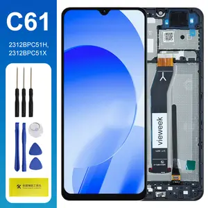 Bilashmart 6.71 Screen Xiaomi Poco C61 LCD Display Digital Touch Screen with Frame POCO C61 2312BPC51H 2312BPC51X Assembly