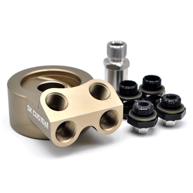 طقم مبرد زيت الألومنيوم محول ساندويتش فلتر الزيت EA211 لوحة المحرك 10AN