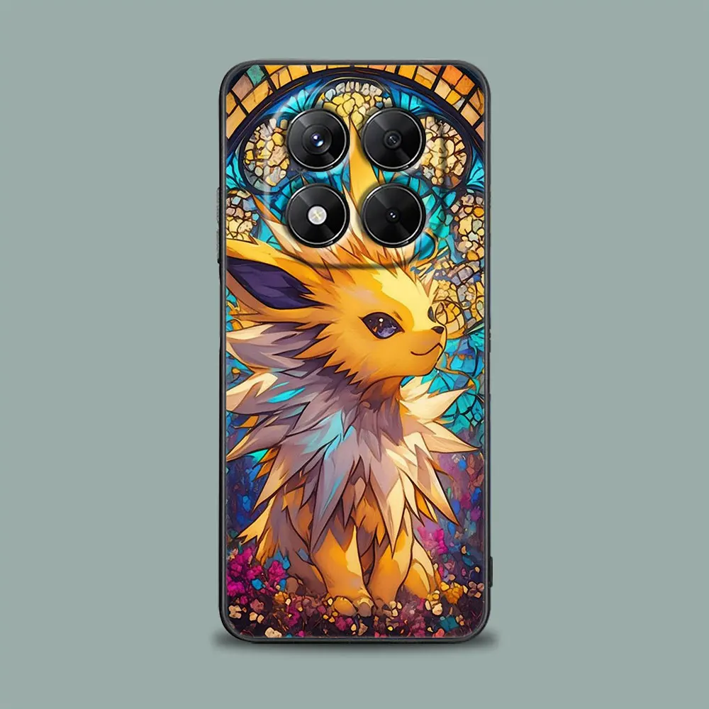 Bulbasaur Eevee Pokemons خمر الزجاج جراب هاتف ل Xiaomi Redmi 14C 12C 10C 13C Redmi ملاحظة 14 13 12 11 10 برو زائد 11S غطاء #5