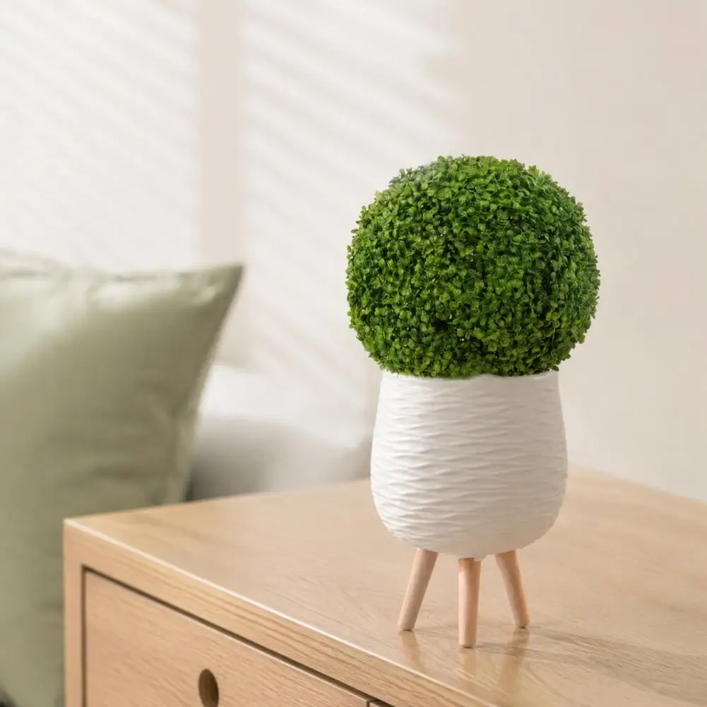 Uv Protected Plant Ornaments Artificial Plant Topiary Balls Uv Protected Faux Greenery Spheres Weatherproof Outdoor for Garden