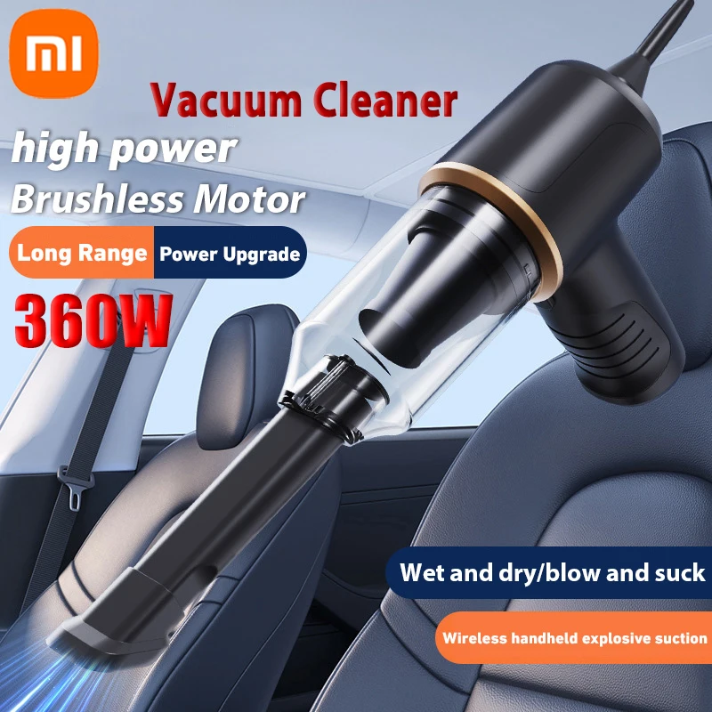 Xiaomi 360W Car Vacuum Cleaner Cordless Handheld Blowing and Suction Dual Use Powerful Cleaning Suitable for Home Car Computer