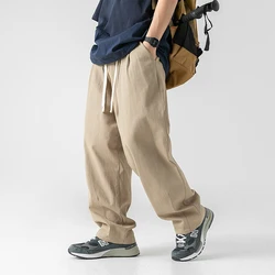 Japanese Style Oversized Pants Baggy Loose Wide Leg Trouser Y2k Male Cotton Trendy Casual Retro Streetwear Vintage Hip-Hop Harem