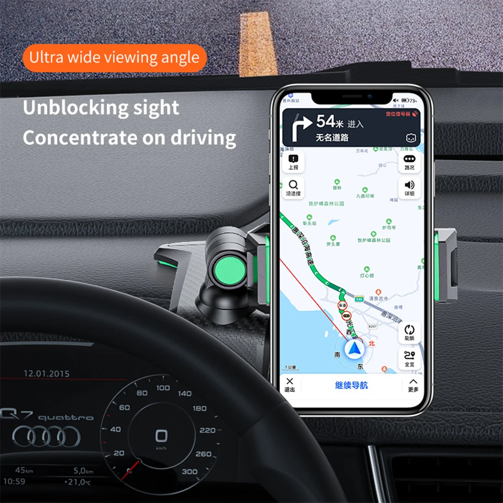 DashBoard Mount Car Phone Holder 360rotation Rearview Mirror Clip Stand Multifunction Bracket for Xiaomi Huawei IPhone 12