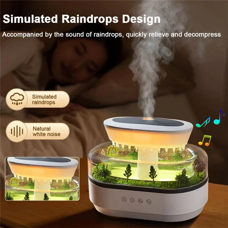 【PARTY】Mist Humidifier Raindrop Air Humidifier Essemtial Home Oil Fragrance Diffuser EU Plug