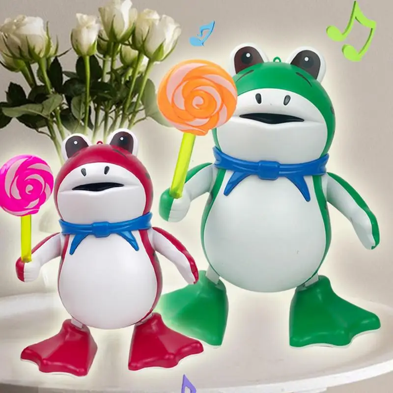 Electronic Dancing Frog Pet Toys With Swing Light Music Universal Interactive Children Toys  For Birthday New Year Xmas Gifts