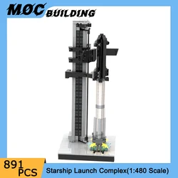 MOC High-Tech Space Starship Launch Complex Model Building Blocks 1:480 Scale Shuttle Education Toys Assembly Bricks Ideas Gifts