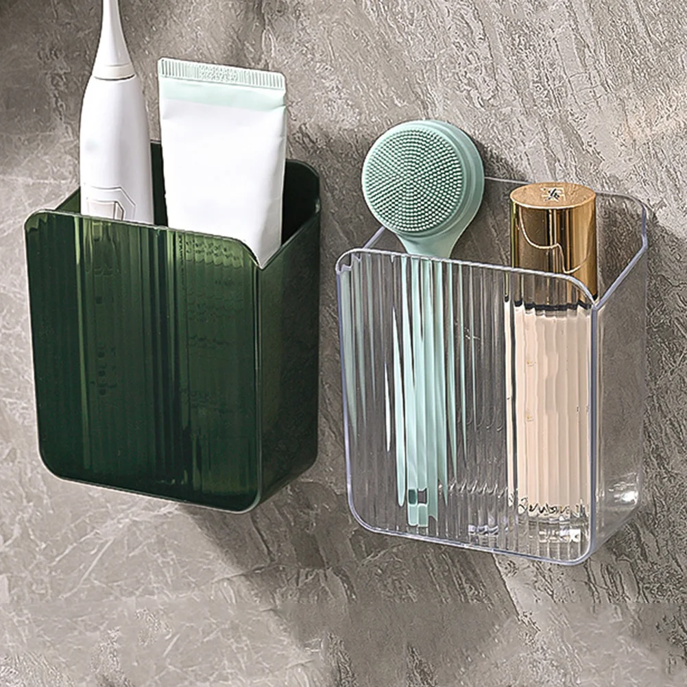 3pcs Toothbrush Holder Wall Mounted No Drill Bathroom Organizer Rack Stainless Steel Toothpaste Dispenser Razor Storage Shelf