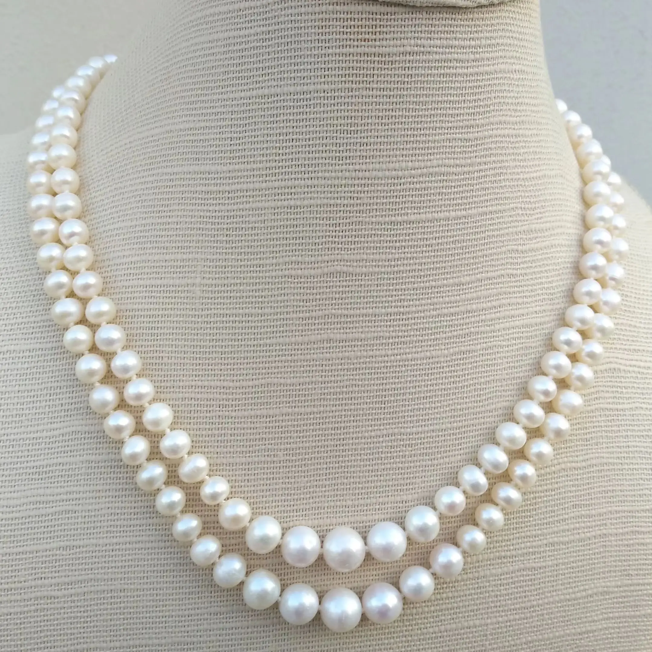 

Suitable For Any Occasion Popular Gorgeous 5-10mm Slowly Get Bigger South Sea White Pearl Necklace 17-18"/43-45cm