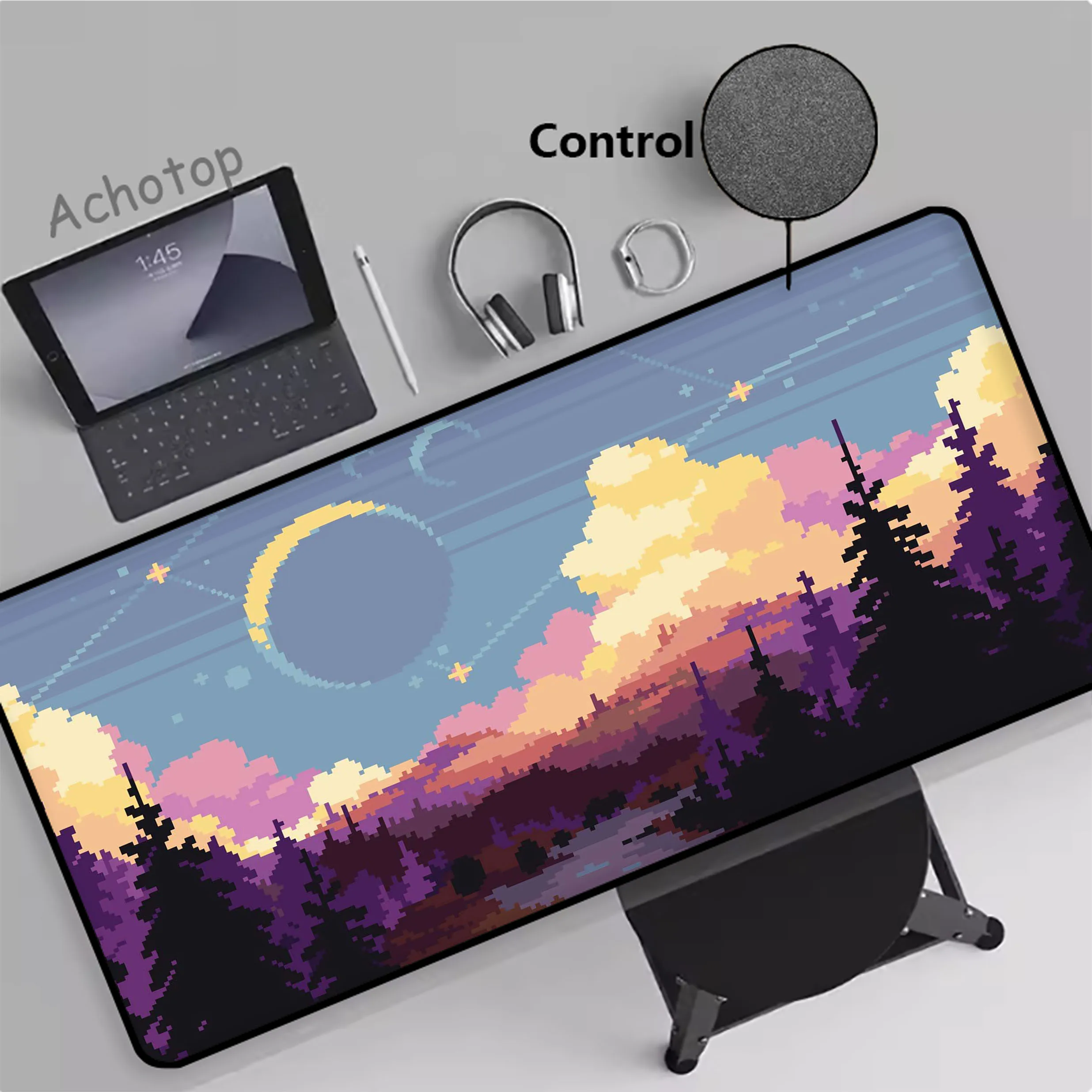 Pixel Art Urban Street Control Mousepad Gamer Mouse Pad Gaming Desk Mat Alfombrillas de ratón Mouse Mat Keyboard Pads 900x400mm