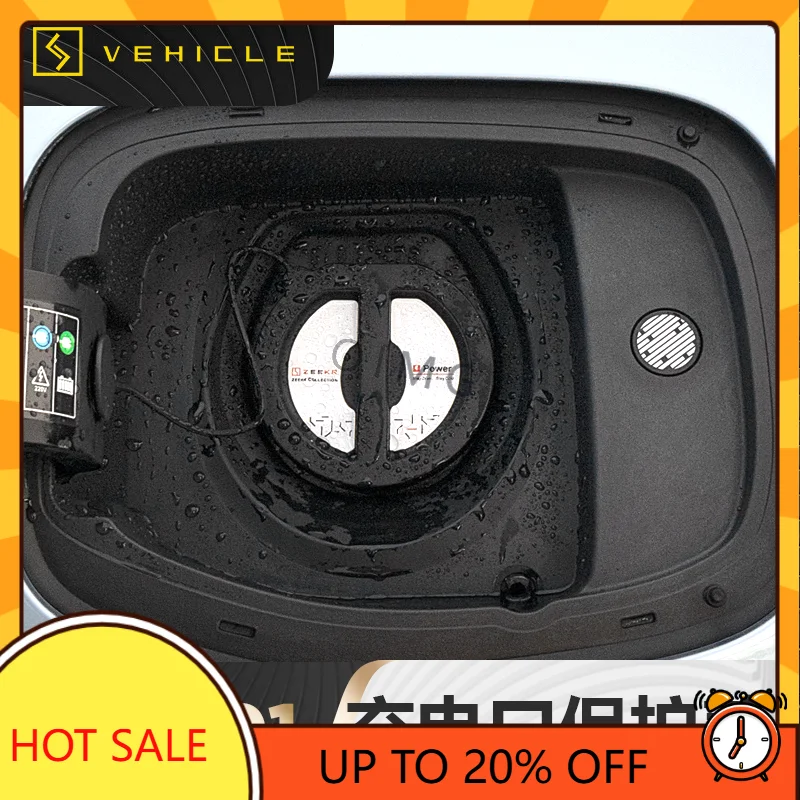 OIMG For Zeekr 001 Fuel Door Charging Port Cover Waterproof Dustproof Exterior Accessories Custom Fit Protection Replacement Tri