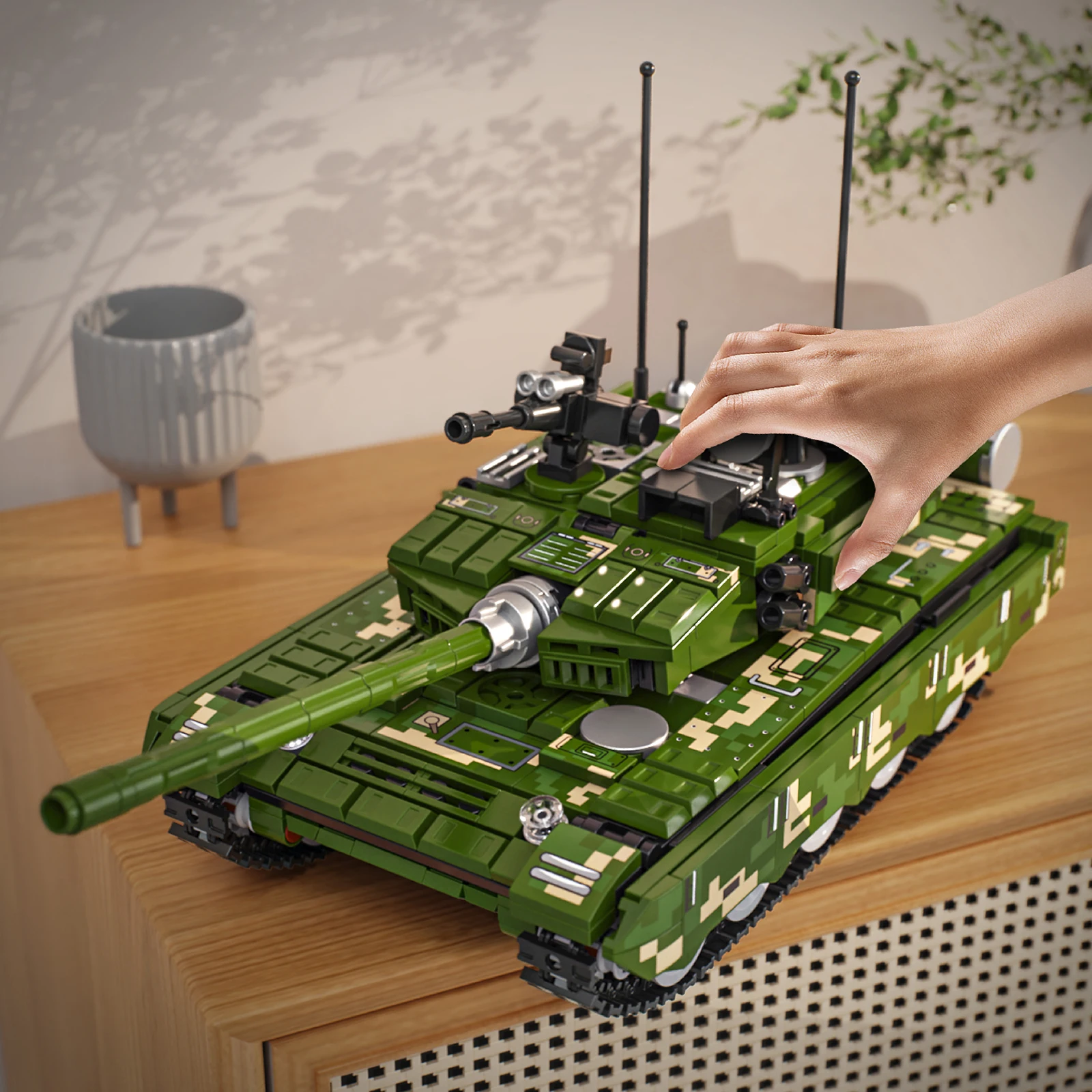 719 قطعة دبابة مركبة مدرعة ألعاب مكعبات البناء نموذج عسكري أخضر خزان تجميع لغز الطوب مجموعات الالعاب لهدايا الأطفال