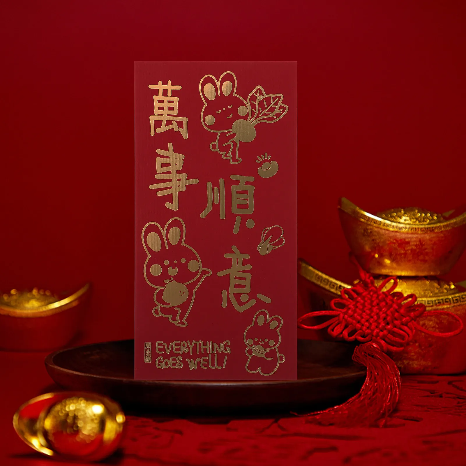 6Pcs Cartoon Rabbit Red Envelopes Chinese Style Red Packets Rabbit Year Decorative New Year Money Envelopes