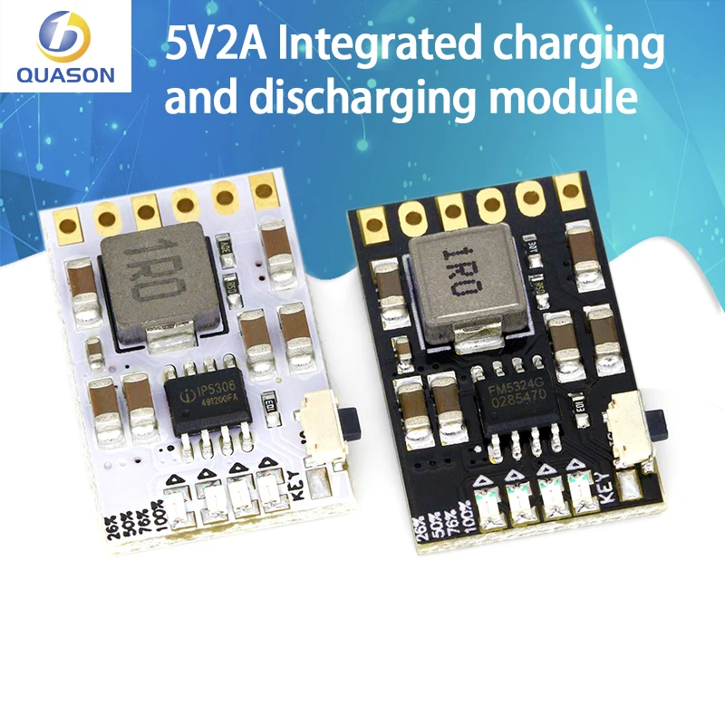 2A 5V Charge Discharge Integrated 3.7V 4.2V Lithium Battery Boost Mobile Power Protection Diy Electronic PCB Board Module