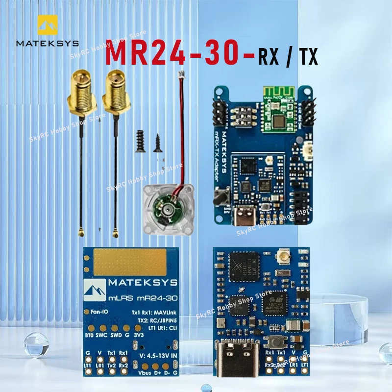 

MR24-30-TX MLRS MAVLINK 2.4GHz TX MATEK MATEKSYS Module Kit - 2.4G LoRa, 30dBm RF Power for Long-Range RC FPV Drones