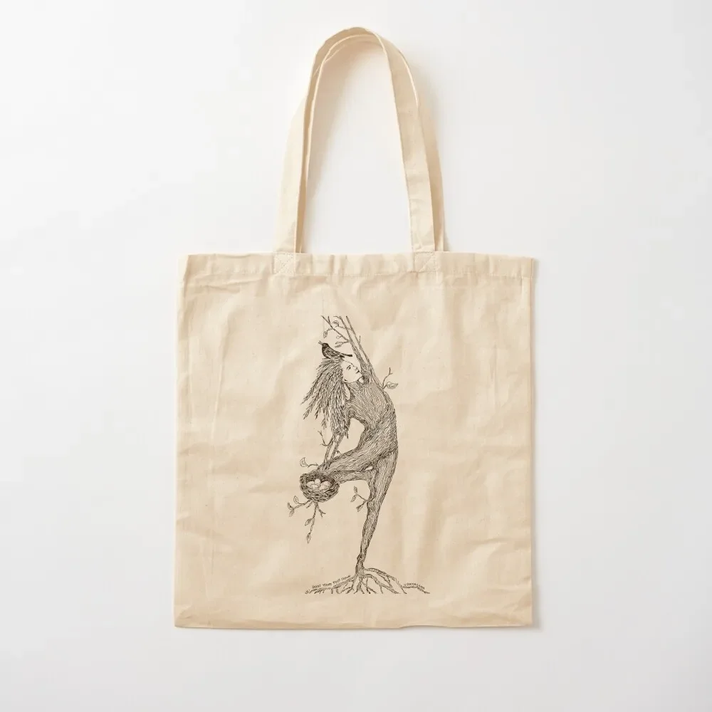 Tree Pose: Root Your Foot Down Tote Bag Women's beach bags Big bag women Customizable tote bag