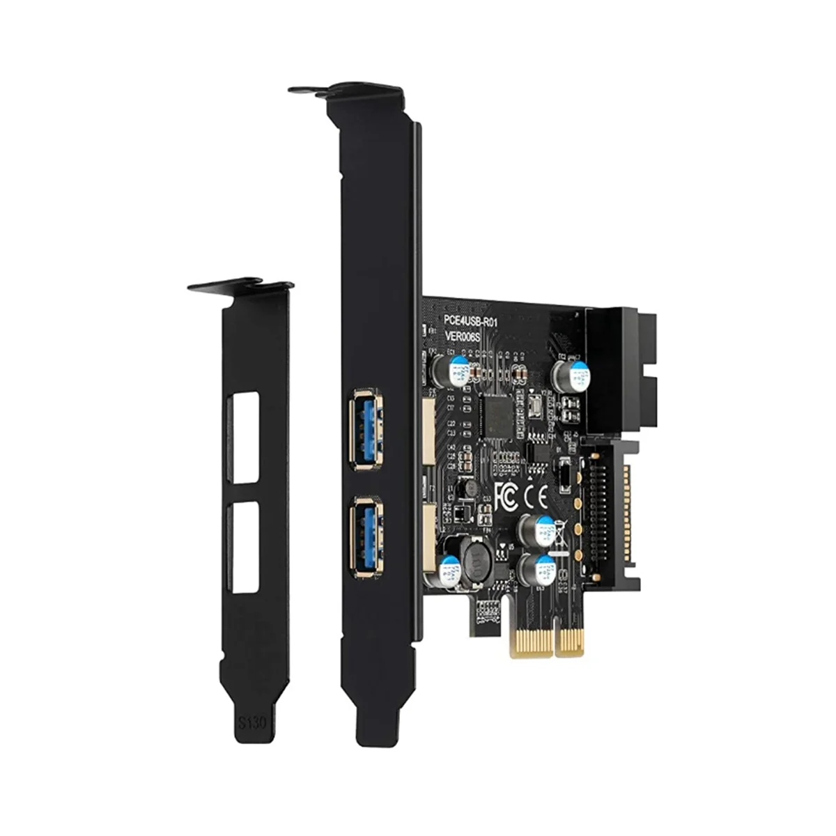 

PCI-E 1X к USB 3,2 Gen1 USB3.2 Type-C фронтальная карта адаптера, 2 порта (Type C + Type A), плата расширения