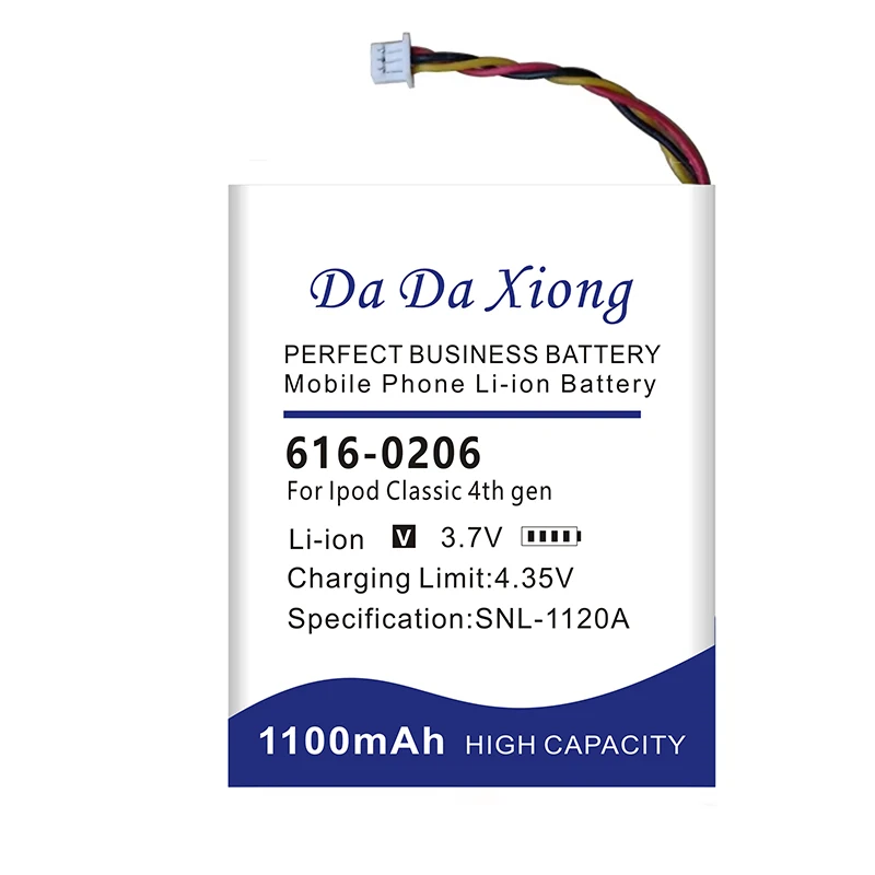 616-0206 1400mAh 616-0183 Battery for Ipod Classic 4th gen / Photo U2 A1059 20 40GB Batteries