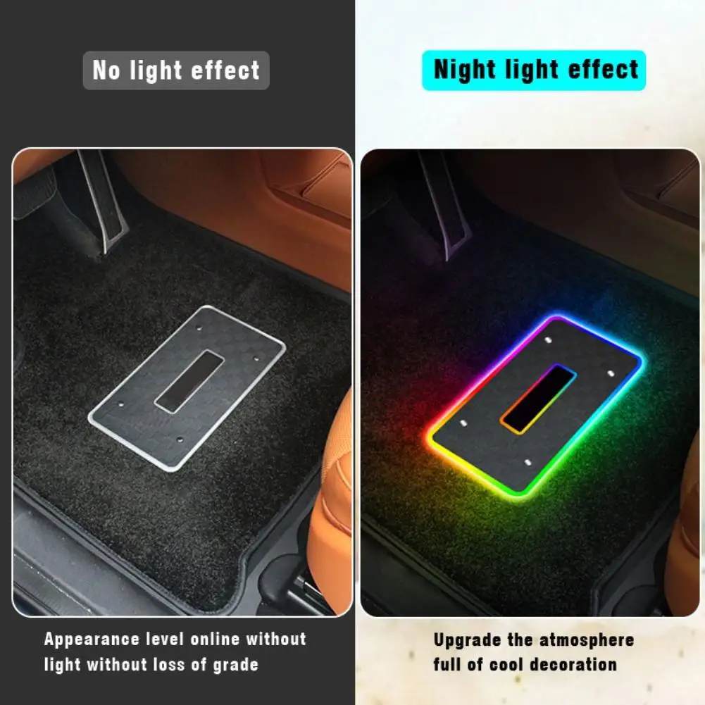 4/2 In 1 Car Floor Mats Ambient Light LED Neon Lamp App Control Foot Mat Decor Universal Wireless Control Interior Accessories