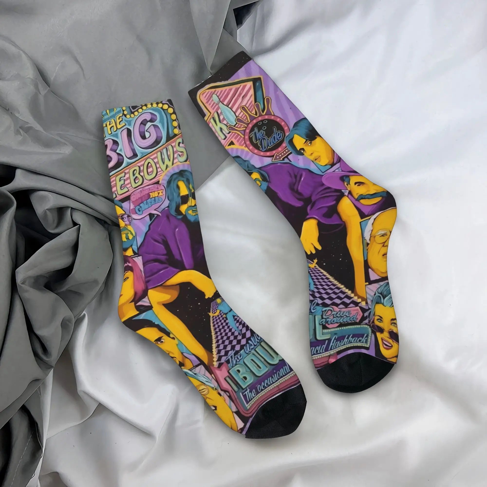 

Носки The Big Lebowski, готические чулки, осенние противоскользящие мужские носки, средние мягкие спортивные носки с принтом на открытом воздухе