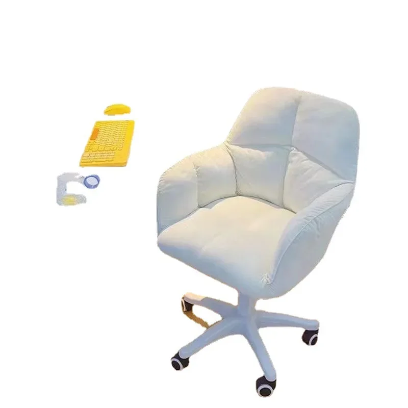 Silla de oficina para el hogar, cómoda silla de escritorio con pasamanos giratorio de 360 °, para dormitorio, escritorio y escritura