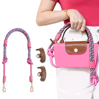 3Pcs/Set Bag Strap for LONGCHAMP mini Bag Modified Braid Strap Rope Free Punching 78cm Shoulder Strap