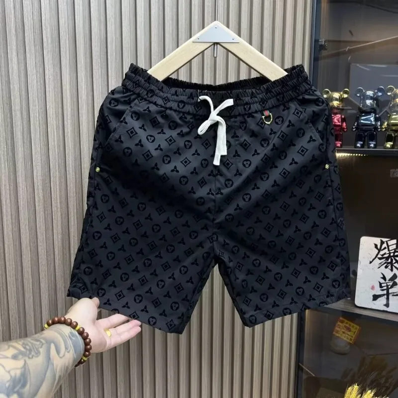 

Summer Shorts, Quick Drying Men's Casual Pants, Breathable Straight Leg Cropped Pants, Fashionable Thin Beach Pants