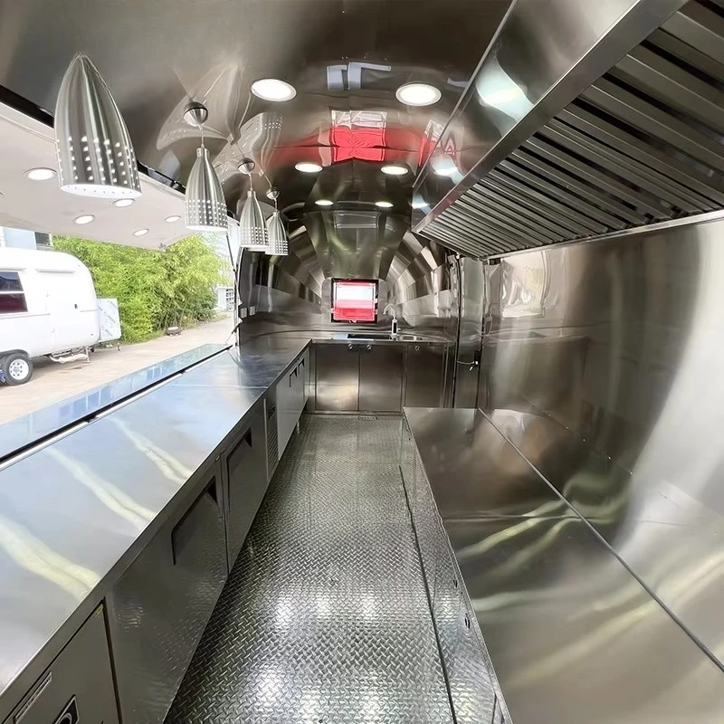 Approved Food Trailer Customizable Car Commercial Coffee Ice Creamfood Trailer With Fryer Food Truck
