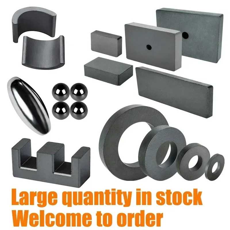 40x8 50x10 60x10 70x10 80x10100x15mm Black Circular Ring Magnet Ferrite Magnets with Hole Speaker Magnetic Ring Permanent Magnet