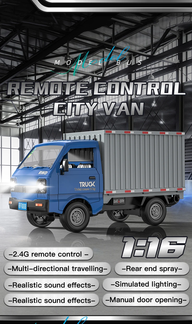 ZWN 1:16/1:18 RC AUTO Simulation Drift Klettern Lkw Led Licht Kleine Fracht Fernbedienung Elektrische Spielzeug Modell für Kinder Geschenke – Detail 15