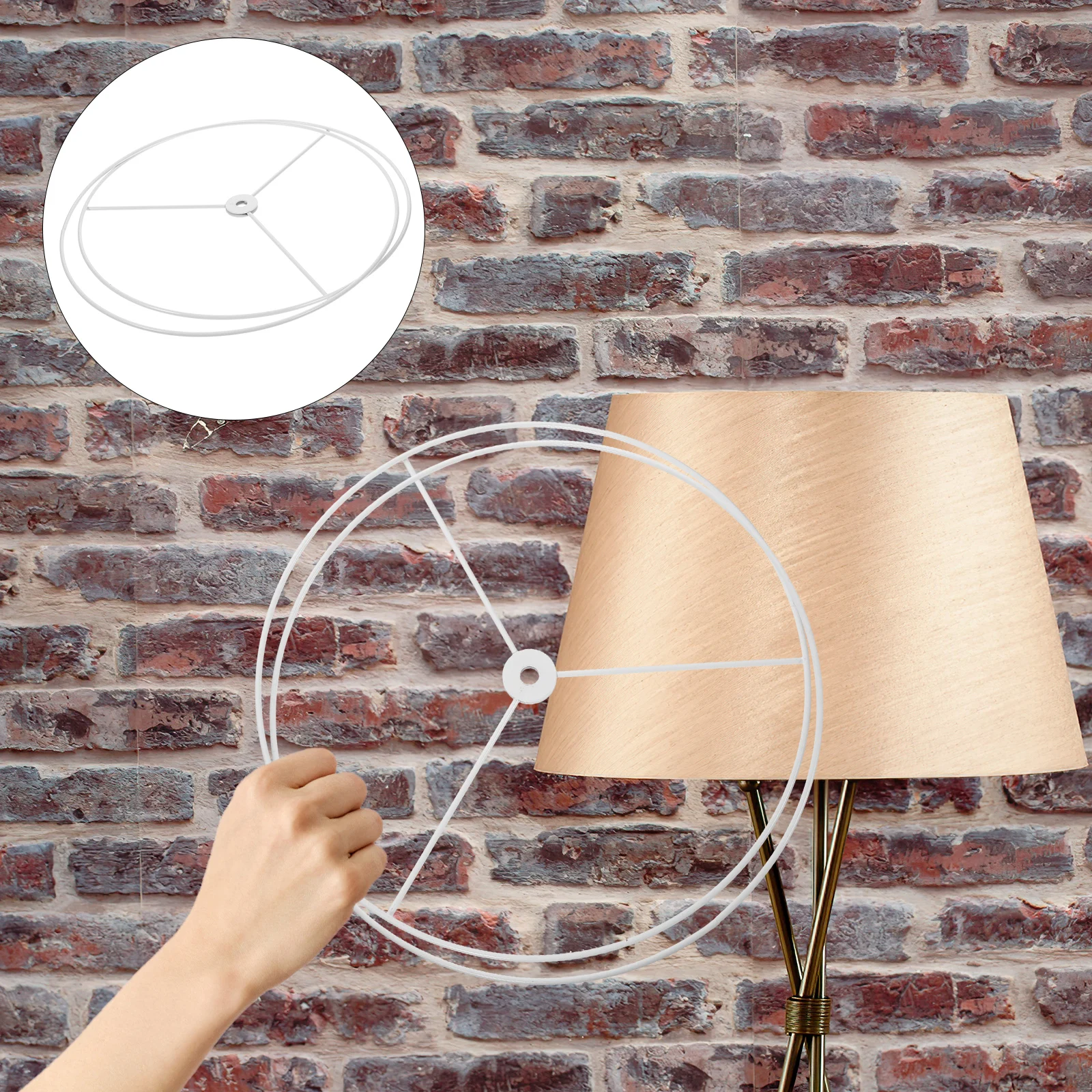 

Lampshade Holder Iron Frames Lighting Accessories Round Bracket Ceilng Lamps Table Lamps Sturdy AntiRust