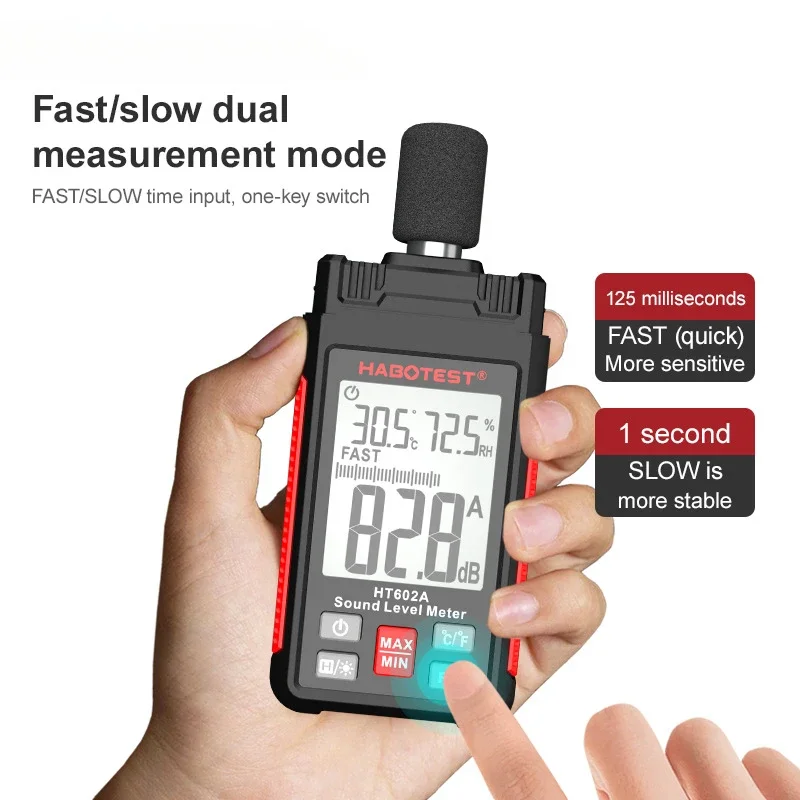 HT602A HT602B Digital Sound Level  Audio Level  Sound Meter Decibelimetro 30-130dB Decibel Meter Portable Noise Meter