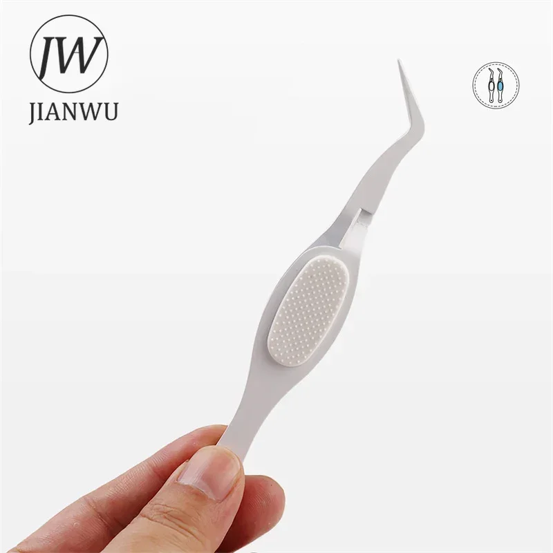JIANWU-pinzas inversas con punta de codo, herramienta de mano, Clip, Material para diario, herramienta de Collage, diario creativo DIY, suministros para estudiantes, papelería