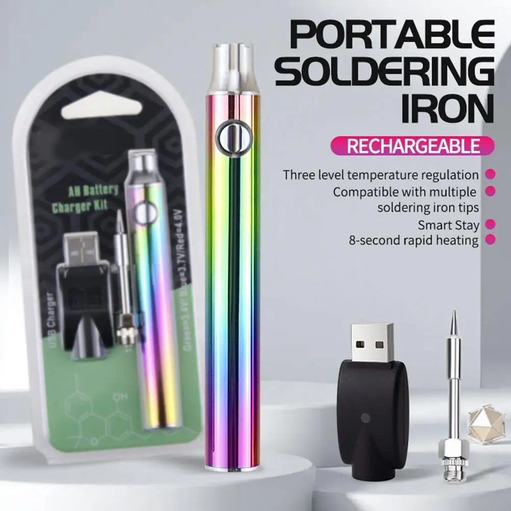 350 mAh 14 mm Durchmesser, dreerspannungsverstellbarer Lötkolben, elektrischer Schweißstift, tragbares wiederaufladbares Elektriker-Zubehör
