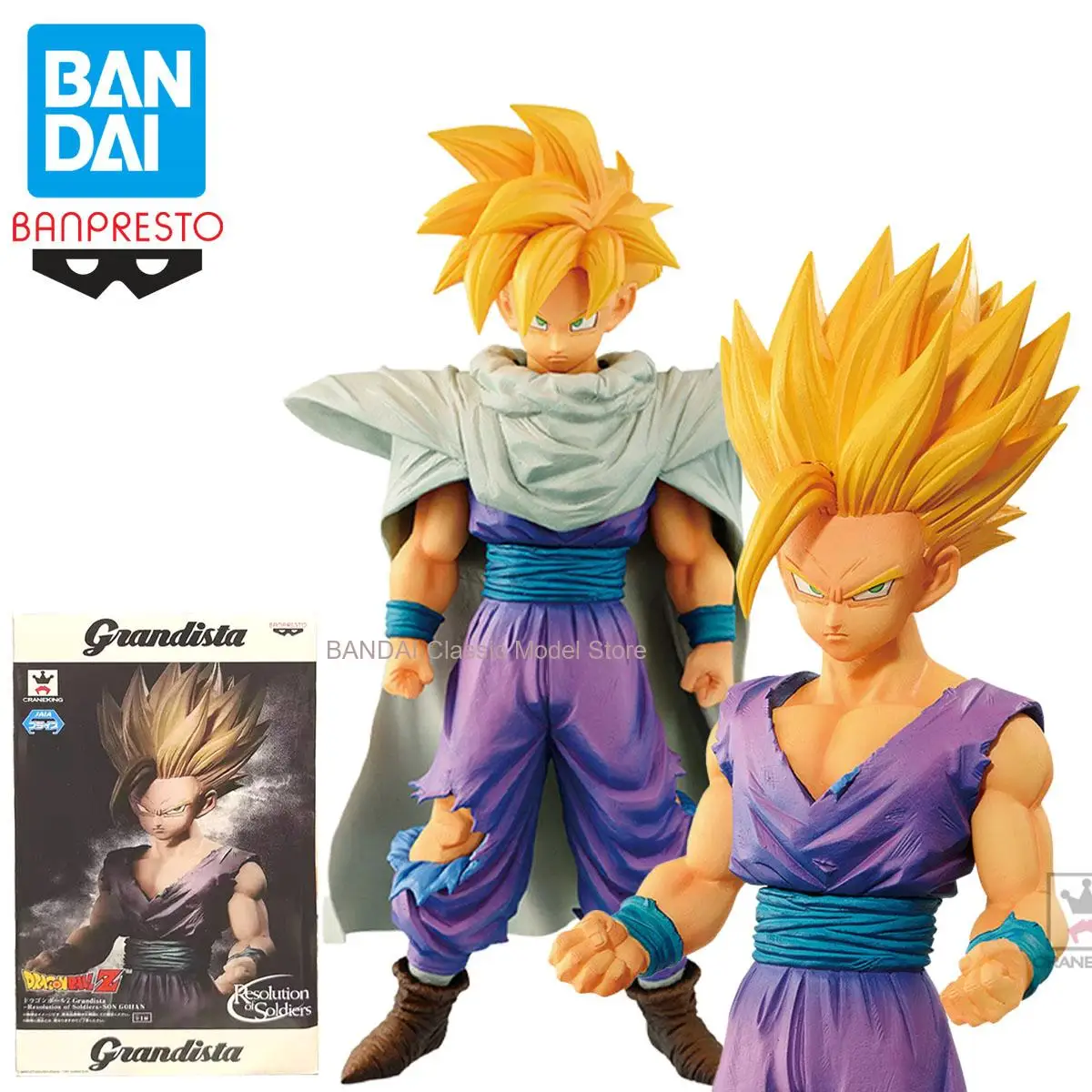 100% Original en Stock Bandai Spirits BANPRESTO Grandista Dragon Ball Z Son Gohan SSJ2 colección serie Anime figuras en miniatura de juguete