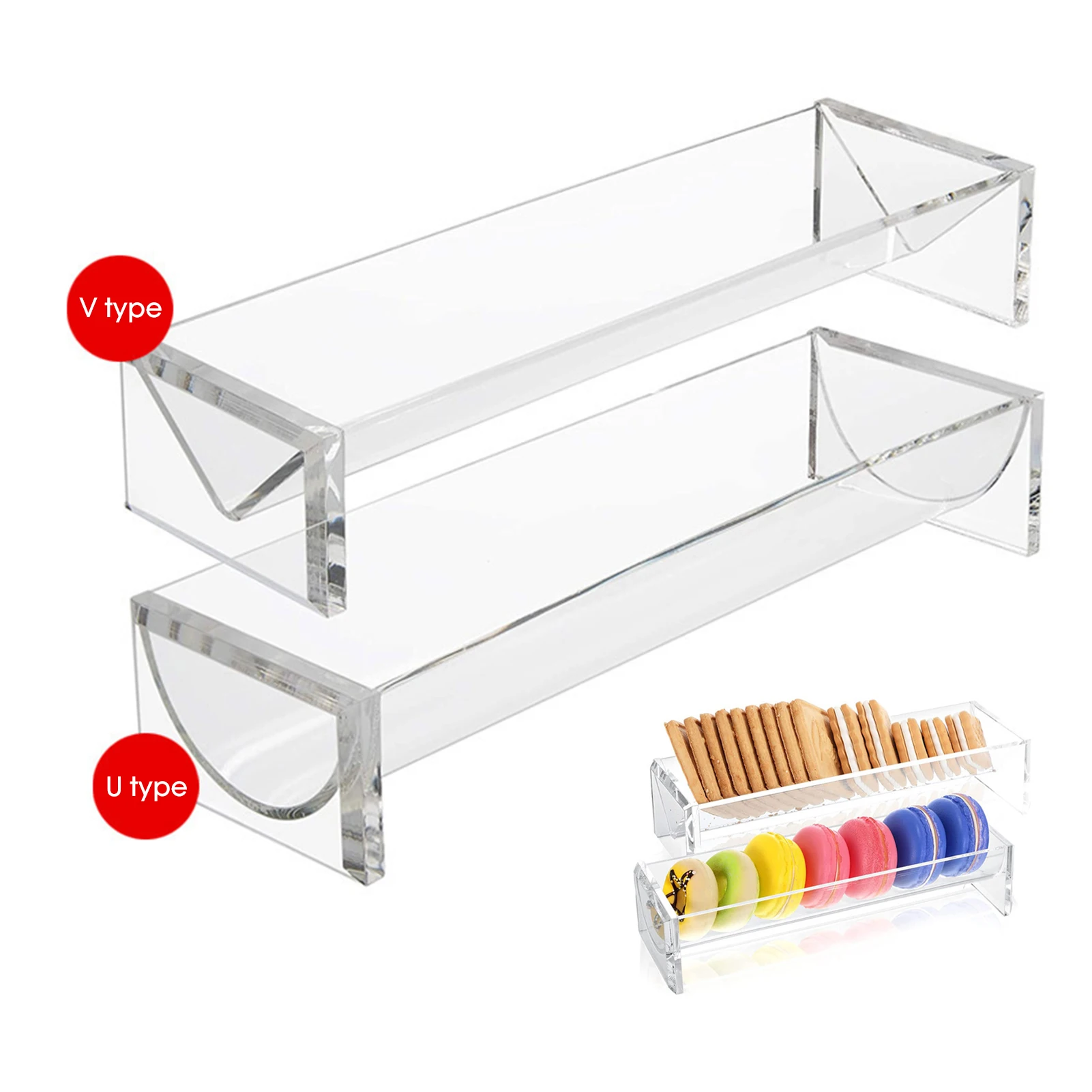 

Clear Cracker Tray for Serving Rectangular Cracker Holder Plastic Serving Tray Food Display Stands for Party Cracker Dish