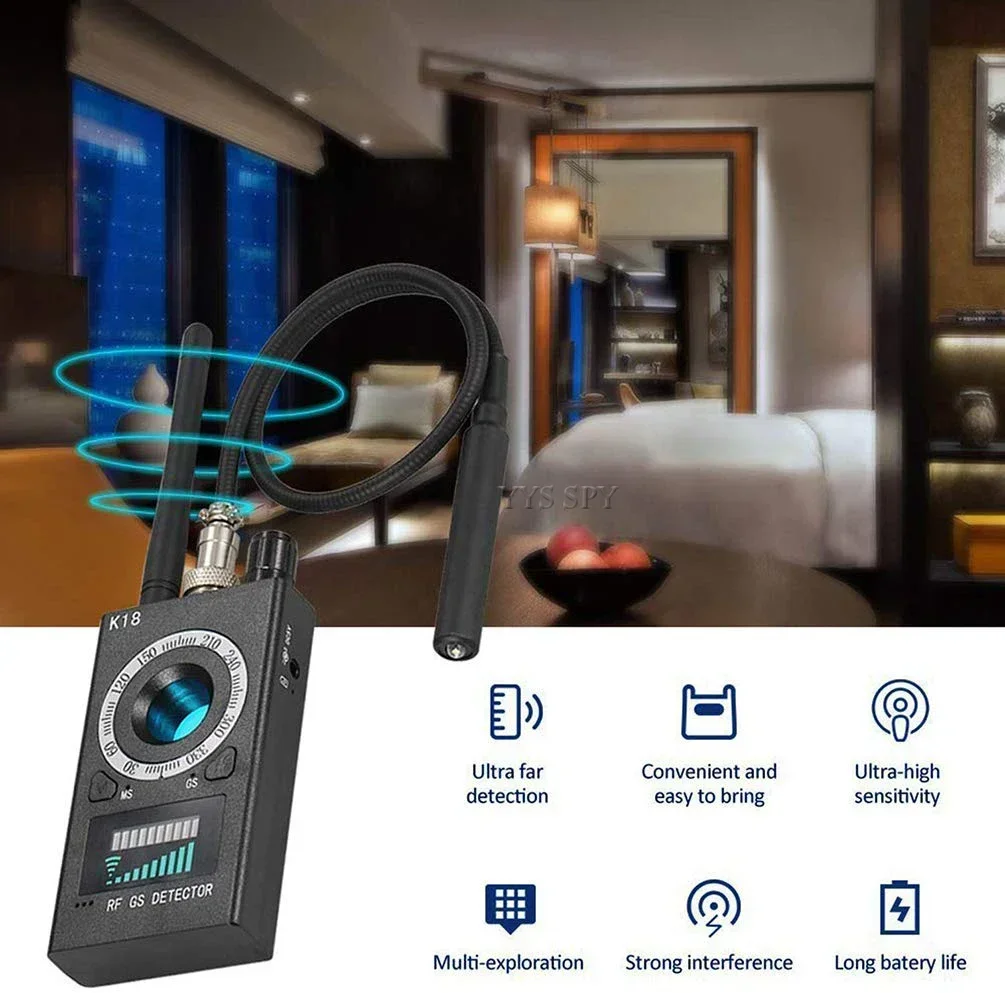 Mini détecteur de caméra cachée espion, Protection de sécurité, Gadgets de piratage, détecteur d'espionnage, Signal RF, Scanner GPS Espia Cámaras dedektör