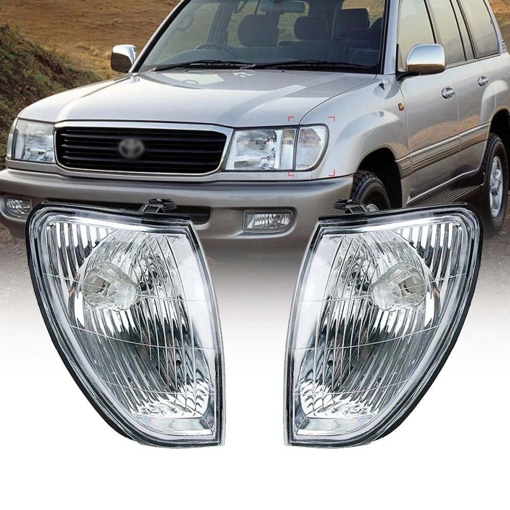 For Toyota Land Cruiser FJ100 LC100 1998-2007 Front Corner Lights Turn Signal Lamps